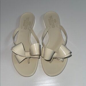 Valentino Garavani Cream Bow Sandals